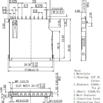 Слот для SD 11 pin