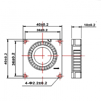 Вентилятор радіальний 4010 (Hydraulic) Gdstime DC 24V